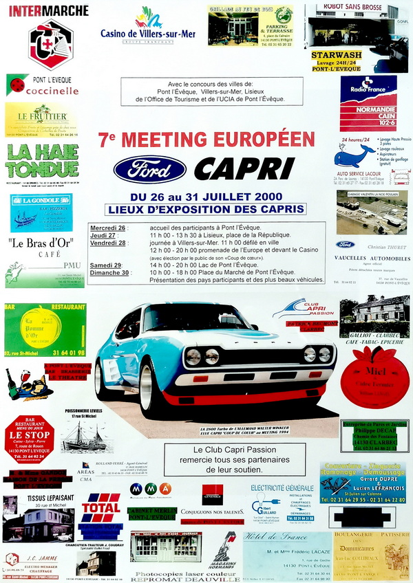 Das Plakat vom super Capri Treffen
L'affiche de la rencontre super Capri
The poster of the super Capri meeting

